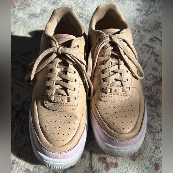 Nike Beige and Light Pink Air Force 1’s - Picture 2 of 6
